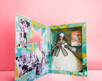 Barbie as Scarlett O'Hara, White & Black Dress, Hollywood Legends Collection #13254 With Original Shipper Box, Mattel 1994