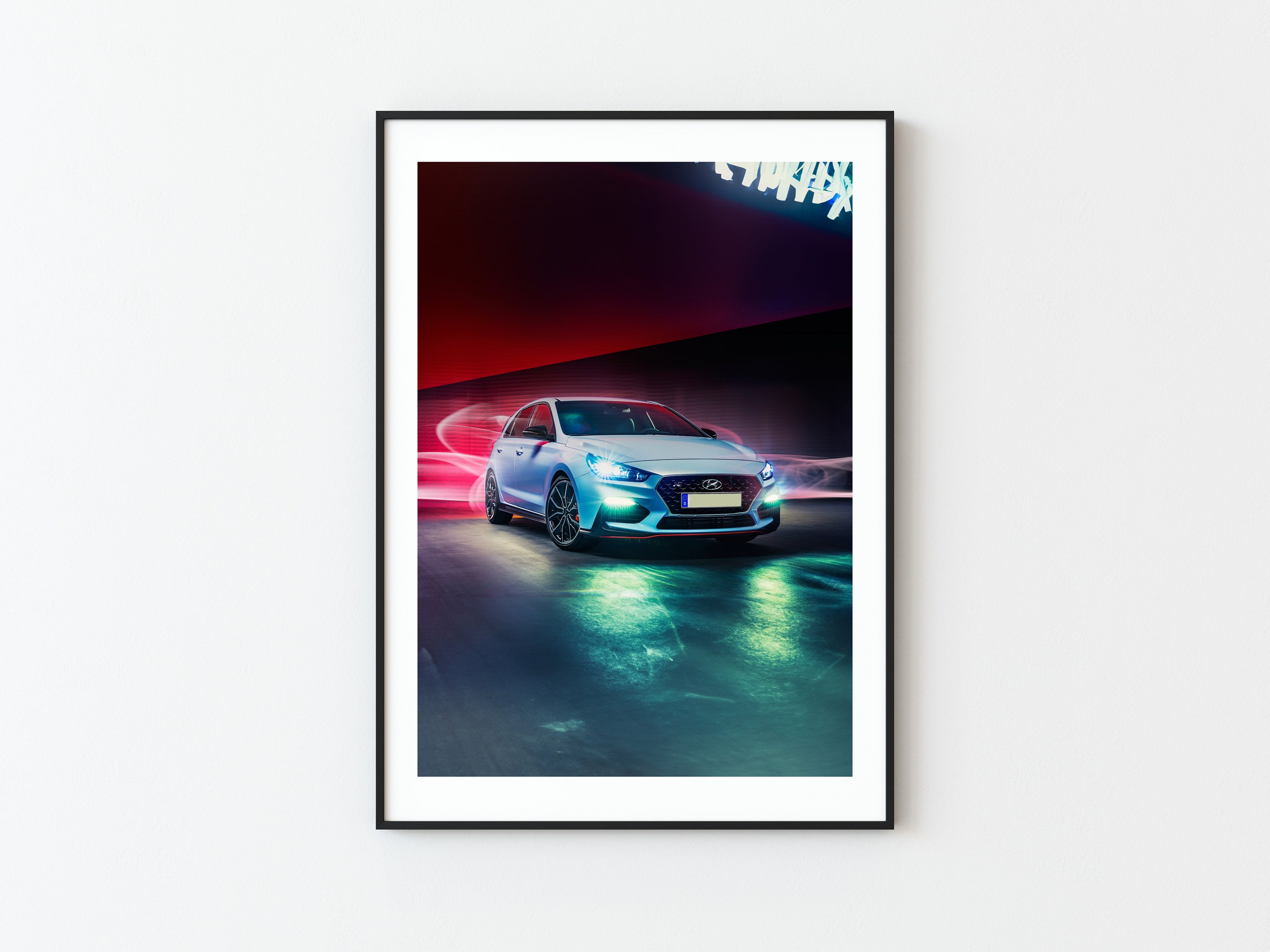 HYUNDAI I30N POSTER Prints Wallpaper Wall Art for Kids Boys Room Decor