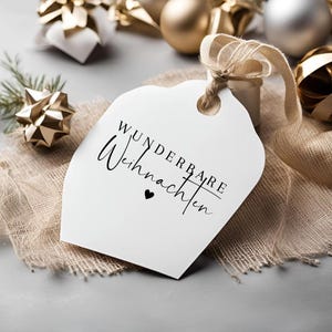 Stempel wunderbare Weihnachten // Holzstempel Geschenkanhänger // Geschenkstempel // Weihnachten