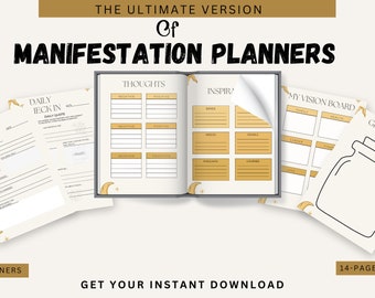 Manifestation Journal | Digital Manifestation Guide |Wellness journal | Law of attraction| manifestation check | Manifesting| Dream Journal