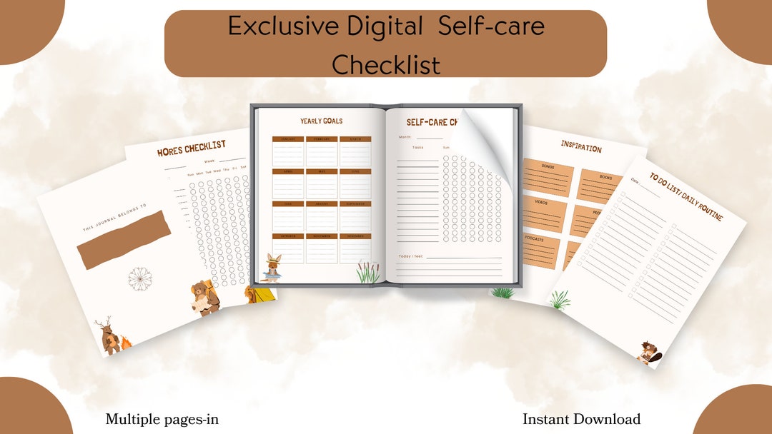 Self Care Checklist |self-care Planner | Selfcare Journal Tracker ...