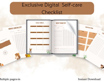 Self Care Checklist |Self-Care Planner | Selfcare Journal Tracker |Wellness Planner Printable| Daily Wellbeing| Mindfulness Mental Health