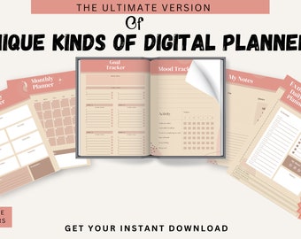 ADHD Digital Planner| Daily,Weekly,Monthly Planner for all | Brain Dump Template | To Do List | Cleaning | Symptom Tracker| Expense Tracker