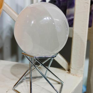 Selenite Crystal Sphere – Natural Cleansing & High Vibration Crystal Ball | Aura Purifier for Peace, Clarity Energy Clearing
