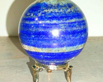 Esfera de Lápis-lazúli: Bola de Cristal Azul Profundo para Sabedoria e Meditação