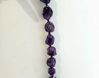 Amethyst Tumble Hanging: Natural Crystal Decor, Calming Energy