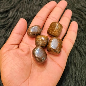 Bronzite Crystal tumble –  Crystal Polished Tumbled | Root & Sacral Chakra Crystal | Natural Bronzite Tumble | bronzite raw Crystal