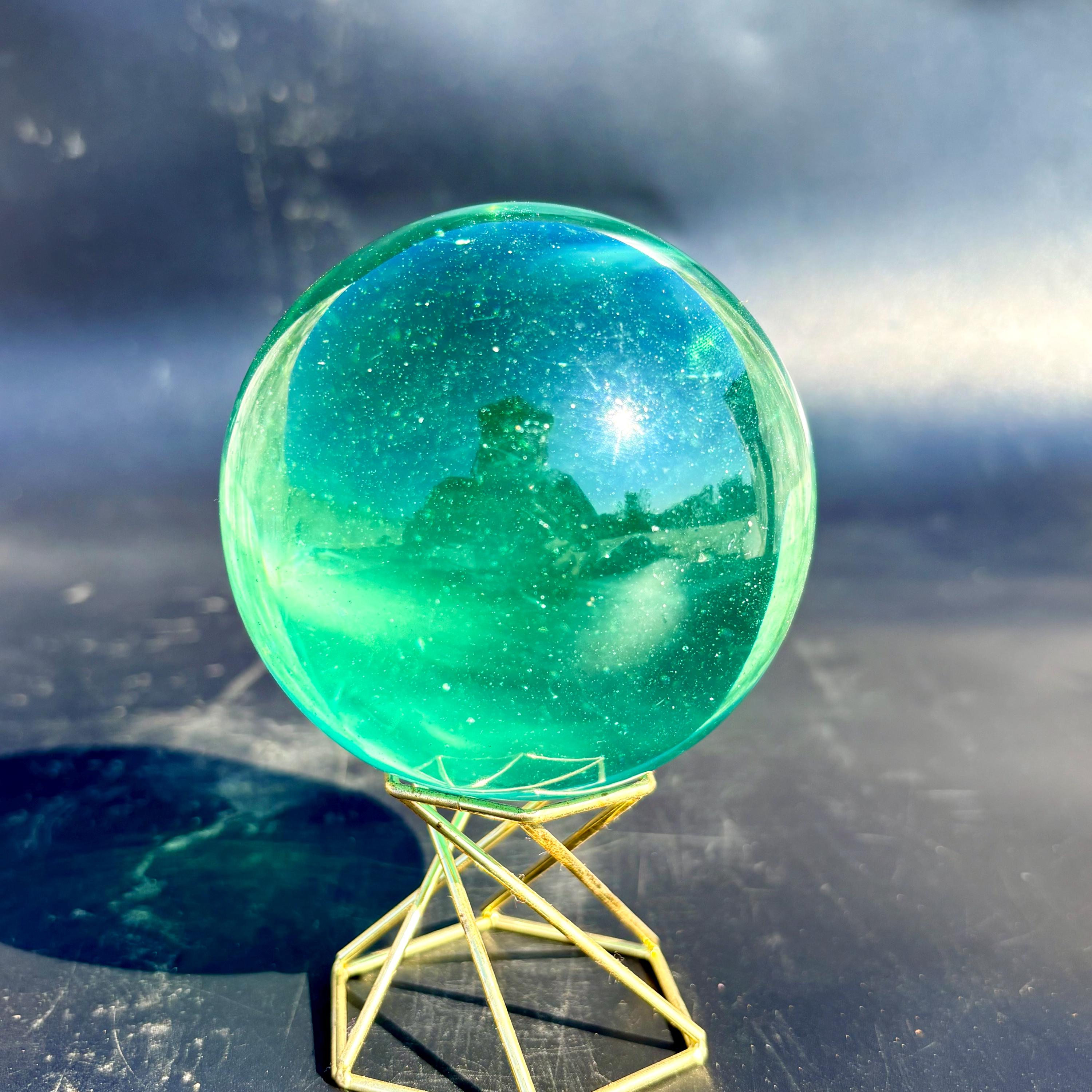 Blue Aqua Obsidian Sphere - Etsy
