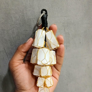 Selenite Door Hanging – Natural Crystal Wall Decor for Energy Cleansing, Aura Protection & Peace – Spiritual Home Gift