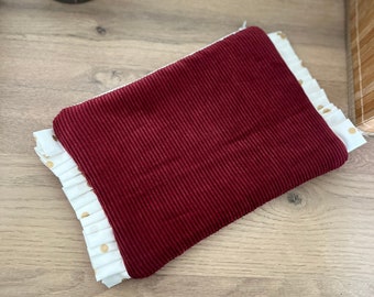 Platte clutch met franjes