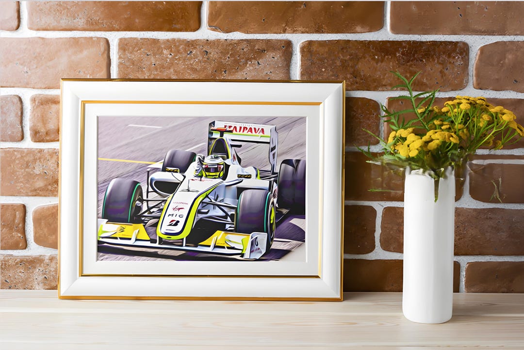2009 Brazil Jenson Button Digital Wall Art F1 Poster - Etsy