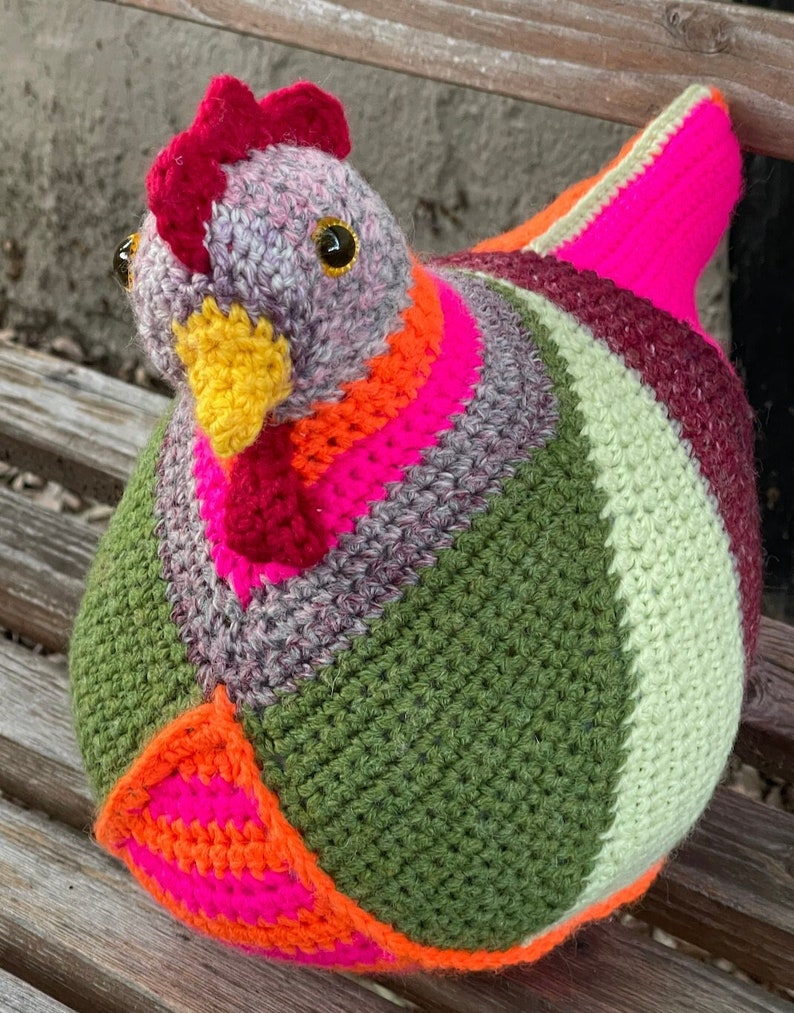 Emotional Support Chicken Crocheted the original and legal version image 2