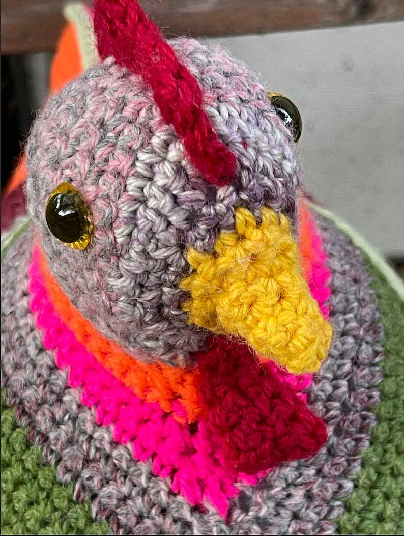 Emotional Support Chicken Crocheted the original and legal version image 3