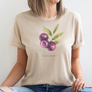 Huckleberry Plant Graphic Shirt, Montana Huckleberry T-shirt, Huckleberry Picking, Summer Fruit, Fruit Forage, Huckleberries