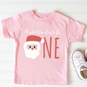 Oh What Fun it is to be One Birthday Shirt, Christmas First Birthday Tshirt, Winter Onederland Birthday, 1st Birthday, Santa Bday, December