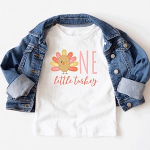 Thanksgiving 1st Birthday Shirt, One Little Turkey T-Shirt, Turkey is One Birthday Outfit, November First Birthday, Fall Bday Theme