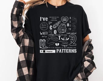 Patterns Album Collage Comfort Colors Shirt, Tour Tshirt, Kelsea, Trendy