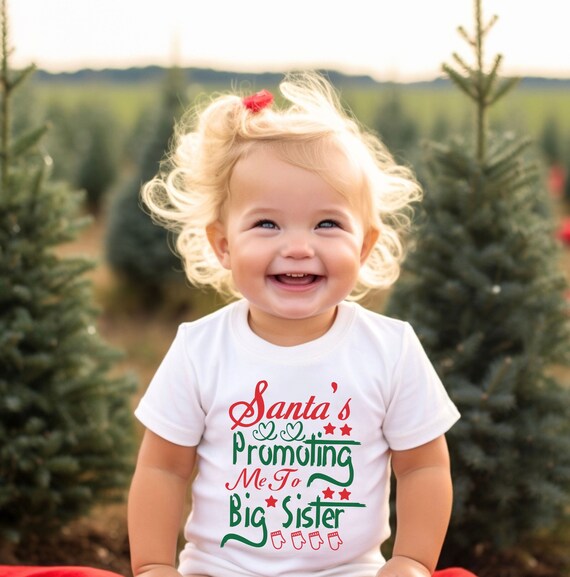 Santa is Promoting Me to Big Sister Christmas Shirt, Holiday Shirt