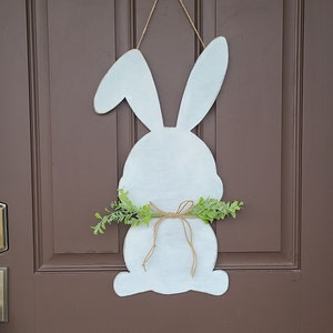 Easter Bunny Door Hanger, Front Door Decor, Easter Decor, Easter Door Sign, Easter Door Hanger, Welcome Door Hanger, Front Door Hanger