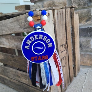 Etiqueta para bolsa con cinta deportiva de lucha libre personalizada, borla y dije para bolsa deportiva, etiqueta para bolsa con tapete de lucha libre, colores personalizados, espíritu escolar, regalo para mamá