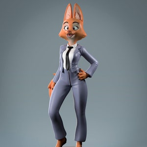 Business Fox Fan Art 3D Printed