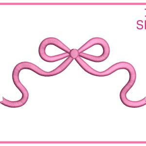 May include: Pink ribbon bow with tails, 111 sizes.