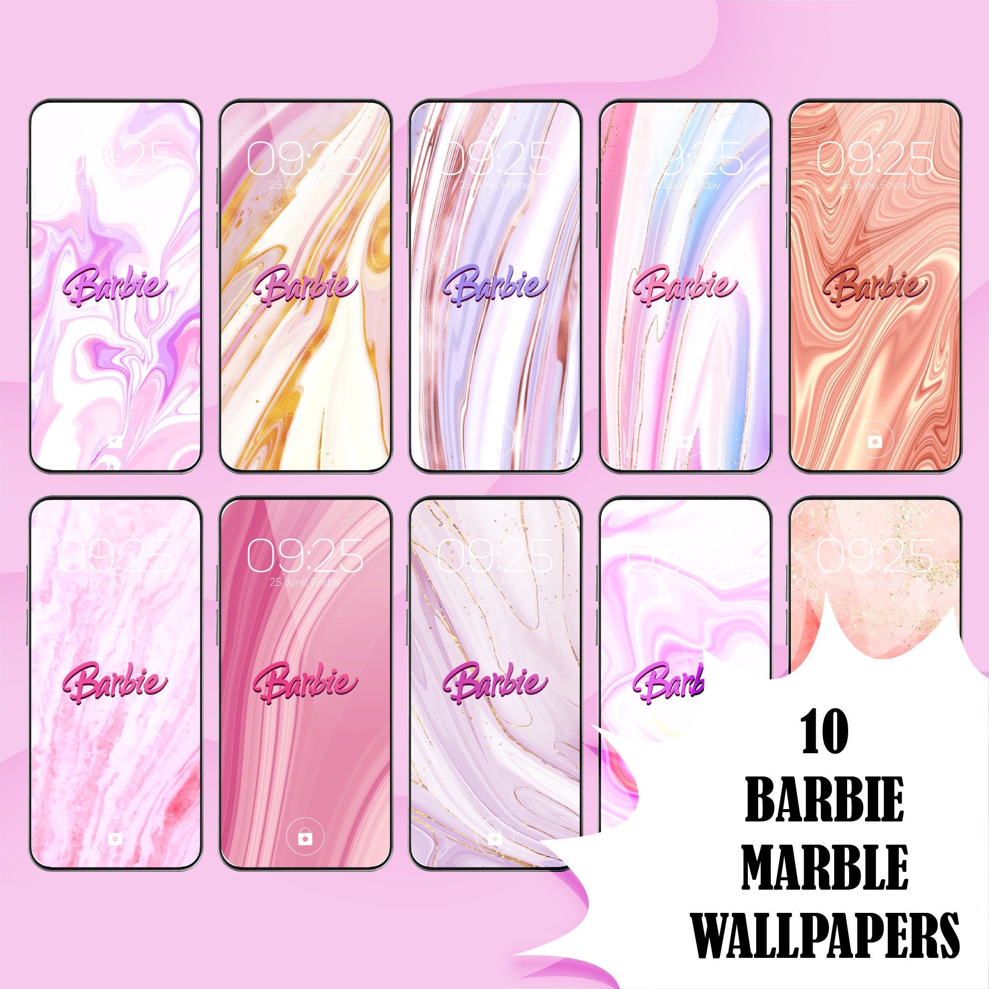 Barbie  Pink wallpaper iphone, Wallpaper iphone cute, Girly wall art