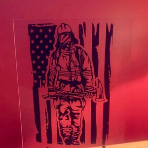 Customizable Firefighter Plaque