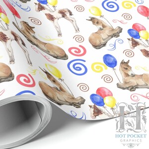 Horse Birthday Wrapping Paper: Eco-Friendly Gift Wrap