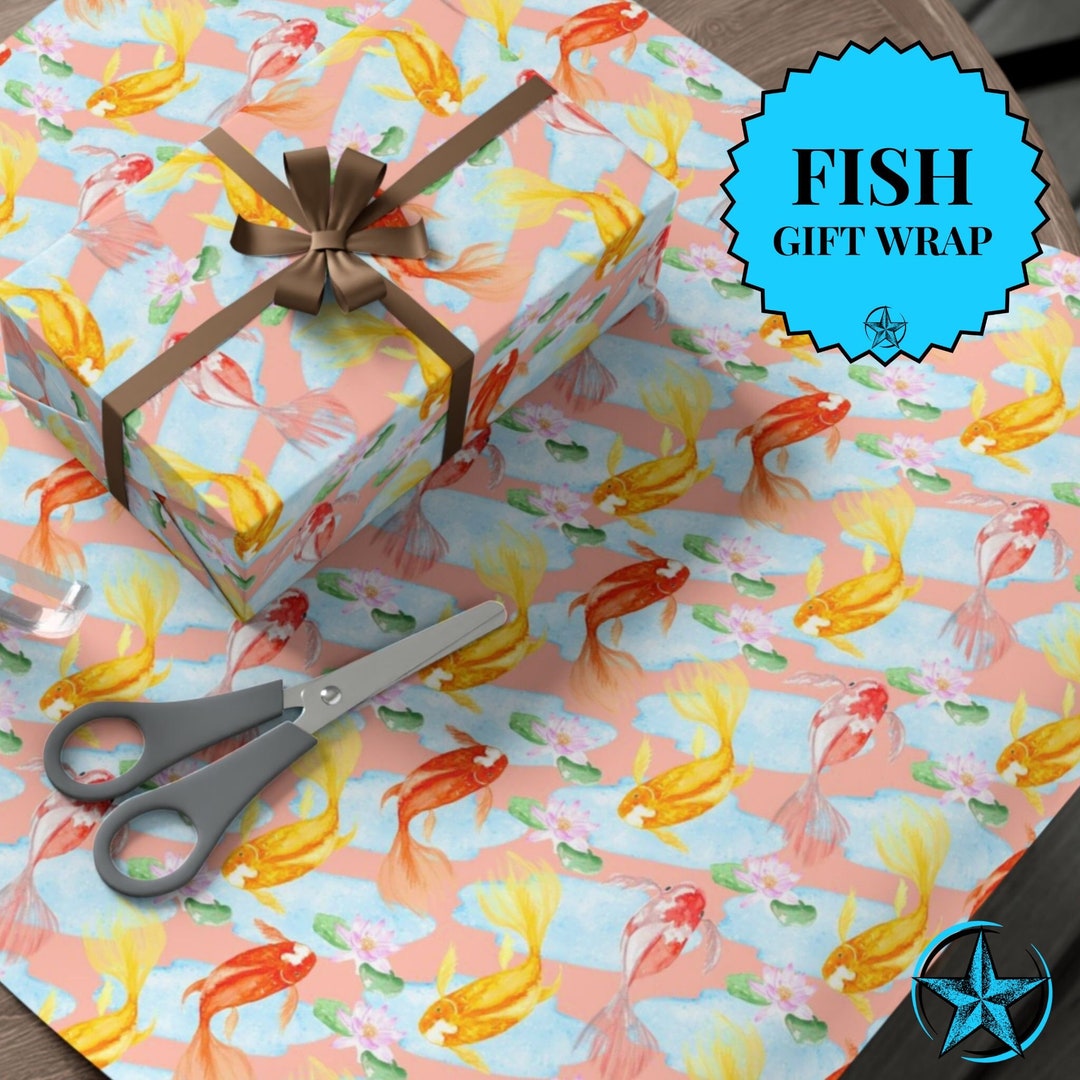 Koi Fish Wrapping Paper. Vibrant Eco-friendly Japanese Koi - Etsy