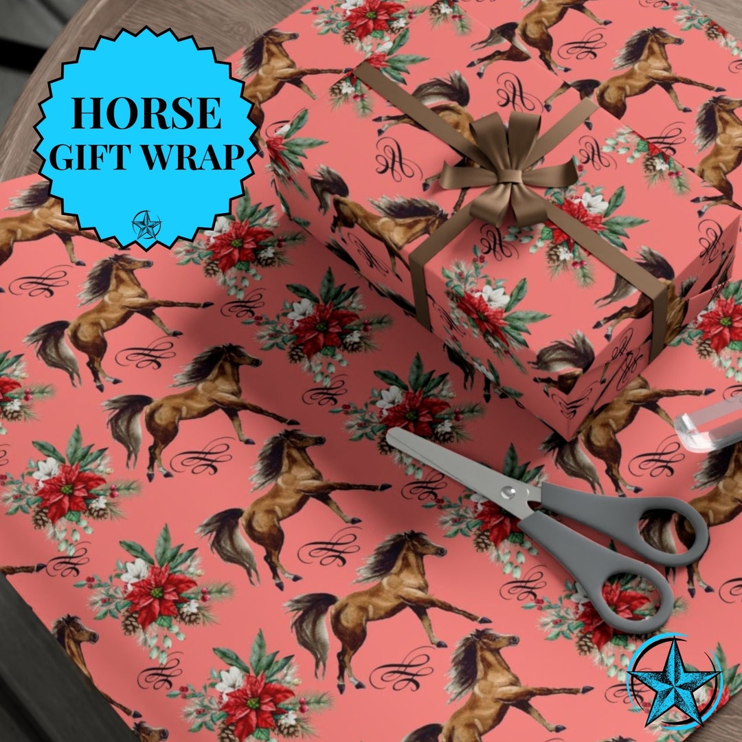 Horse Christmas Wrapping Paper 