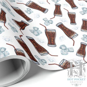 Vintage Cola Wrapping Paper: Soda Pop Lover&#39;s Gift Wrap