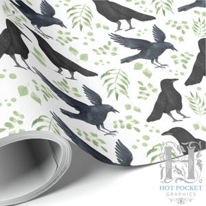 Raven Wrapping Paper - Elegant Luxury Gift Wrap - Vibrant & Eco-Friendly for Birthday Gifts for Her and Him