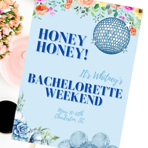 Mamma Mia Bachelorette Party Invitation | Honey Honey | Last Disco Bachelorette | Disco Bachelorette Party | Mamma Mia Theme