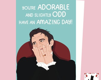 Tarjeta de cumpleaños de Benedict Bridgerton: adorable y peculiar fan art de la televisión (12,7 x 18,8 cm)