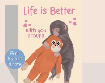 Punch - Lindo - Cumpleaños - Imprime en casa - Tarjeta de felicitación de cumpleaños (Descarga digital)