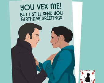 Tarjeta de cumpleaños de Bridgerton: Kate y Anthony: saludo divertido