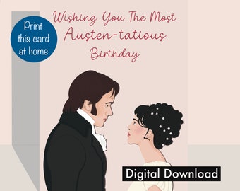 Period Drama - Movie Inspired - Print at Home - Printable - Birthday Greeting Card (Digital Download)