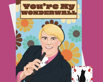 Tarjeta de cumpleaños divertida de Mike Flowers Pops "Wonderwall" (12,7 x 18,8 cm)