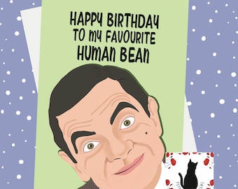 Tarjeta de cumpleaños de Mr. Bean: Divertida felicitación de comedia británica - 12,7 x 18,8 cm