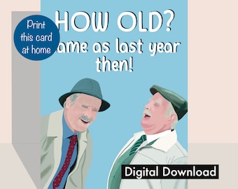 Jack and Victor - Print at Home - Printable - Funny Birthday Greeting Card (Digital Download)