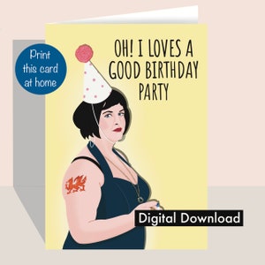Nessa - Imprimir em Casa - Cartão de Aniversário Engraçado (Download Digital)