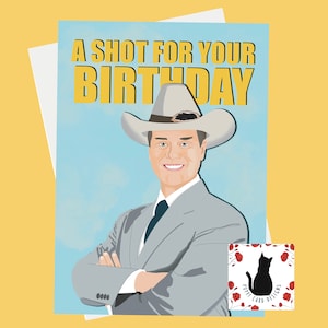 Dallas TV Soap Birthday Card: Funny JR Greeting (5x7 inch)