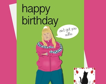 Tarjeta de cumpleaños de Vicky Pollard: Saludo cómico de TV (12,7 x 18,8 cm)