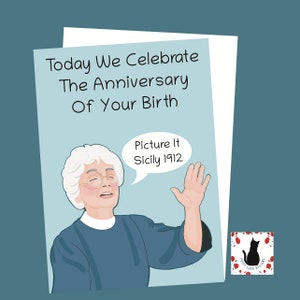 Sophia - TV Comedy - Funny Birthday Greeting Card - 5x7 inch, Funny birthday, cute birthday