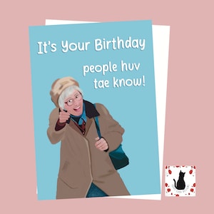 Isa Drennan Birthday Card: Still Game TV Comedy, Funny Greeting (5x7 inch)