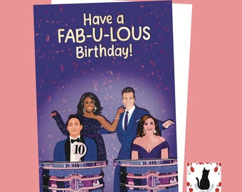 Dancing - Judges - Reality TV - Funny Birthday Greeting Card - 5x7 inch, Funny birthday, cute birthday