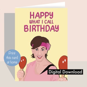 Miranda - Funny Birthday - Print at Home - Printable - Birthday Greeting Card (Digital Download)