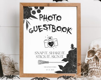 Halloween Photo Guest Book Sign, Baby Shower Photo Guestbook Sign, Photo Guestbook Printable, Personalized Guestbook Sign