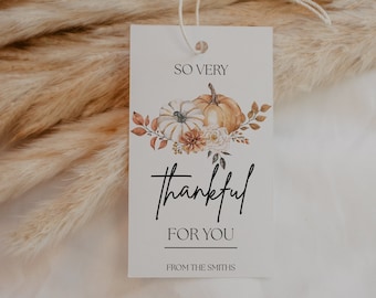 Thanksgiving Party Favor tags EDITABLE, Thanksgiving Party Thank you Tags, Gift Tags Template printable Instant Digital download